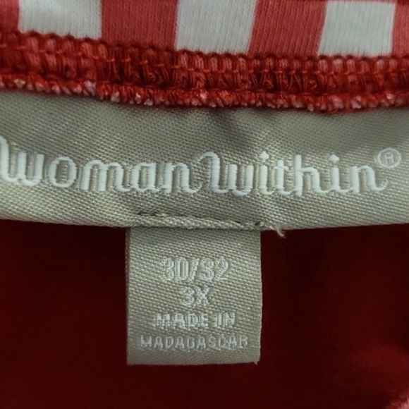 Woman Within short sleeve V-neck blouse 3X - Picture 5 of 7